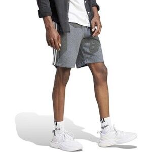 Adidas Men’s Essentials Fleece 3-Stripes Shorts  Dark Grey Heather XXL